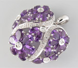 Кулон из коллекции "Sunshine" с аметистами Серебро 925