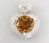 Кулон из коллекции "Sunshine" с золотистым цитрином Серебро 925