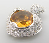 Кулон из коллекции "Sunshine" с золотистым цитрином Серебро 925
