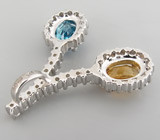 Кулон из коллекции "Sunshine" с топазом и цитрином Серебро 925