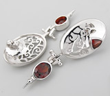 Серьги с гранатами Серебро 925