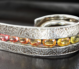 Кольцо с разноцветными сапфирами Серебро 925