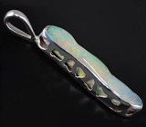 Кулон с эфиопским опалом 39 карат! Роскошный крупный камень Серебро 925