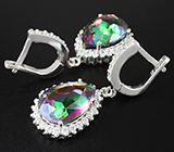 Серьги с мистическим кварцем Серебро 925