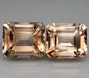 Пара желтых топазов 15,57 карат