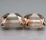 Пара желтых топазов 15,57 карат 