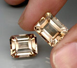 Пара желтых топазов 15,57 карат 