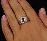 Кольцо с золотисто-оранжевым цирконом 0,78 карат Серебро 925