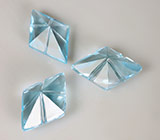 Набор из 3 топазов авторской огранки 8,12 карат 