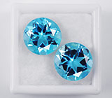 Пара топазов 15,82 карат 