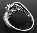 Прелестное кольцо с голубым цирконом 0,35 карат Серебро 925