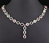 Колье с разноцветными турмалинами Серебро 925