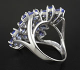 Великолепное кольцо с танзанитами Серебро 925