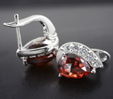 Серебряные серьги с гранатами Серебро 925