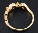 Прелестное кольцо с разноцветнымии сапфирами 0,73 карат Серебро 925