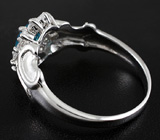 Прелестное кольцо с голубым цирконом 0,7 карат Серебро 925