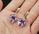 Серебряные серьги с аметистами Серебро 925