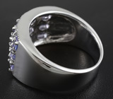 Замечательное кольцо с танзанитами Серебро 925