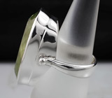 Серебряное кольцо с зеленым аметистом Серебро 925