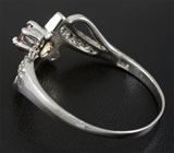 Элегантное серебряное кольцо c золотисто-оранжевым цирконом 0,49 карат Серебро 925