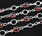 Серебряное колье с гранатами Серебро 925