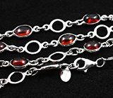Серебряное колье с гранатами Серебро 925