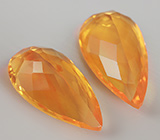 Пара бразильских огненных опалов 8,15 карат 