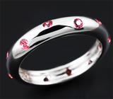 Элегантное серебряное кольцо с розовыми сапфирами 0,66 карат Серебро 925