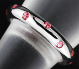 Элегантное серебряное кольцо с розовыми сапфирами 0,66 карат Серебро 925