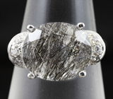 Стильное серебряное кольцо с турмалиновым кварцем 4,6 карат Серебро 925