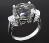 Стильное серебряное кольцо с турмалиновым кварцем 4,6 карат Серебро 925