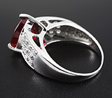 Превосходное серебряное кольцо с рубином 5,23 карат Серебро 925