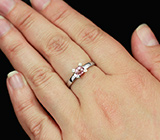 Изящное серебряное кольцо с розовым турмалином 0,32 карат Серебро 925