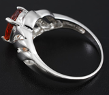Чудесное серебряное кольцо со спессартином 3,15 карат Серебро 925