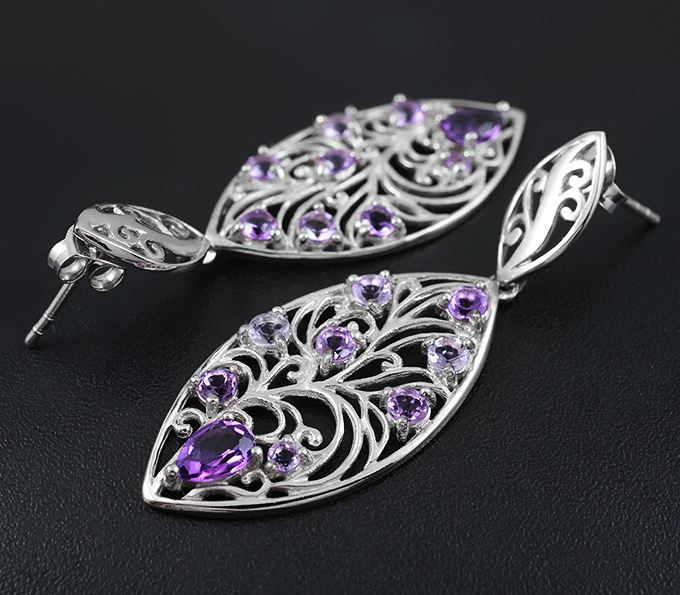 Крупные Серебряные Серьги Без Камней Купить