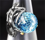 Сереберяное кольцо с бриолетом топаза и пурпурными сапфирами Серебро 925