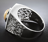 Стильное серебряное кольцо с замечательным эфиопским опалом 1,4 карат Серебро 925