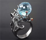 ГОТОВО! Сереберяное кольцо с бриолетом топаза и пурпурными сапфирами Серебро 925