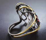 ГОТОВО! Серебряное кольцо с разноцветными сапфирами Серебро 925