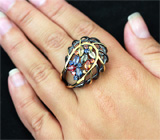 ГОТОВО! Серебряное кольцо с разноцветными сапфирами Серебро 925