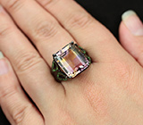 ГОТОВО! Серебряное кольцо с аметрином и цаворитами гранатами Серебро 925