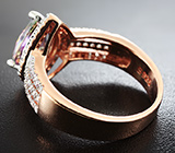 Эффектное серебряное кольцо с мистическим кварцем Серебро 925