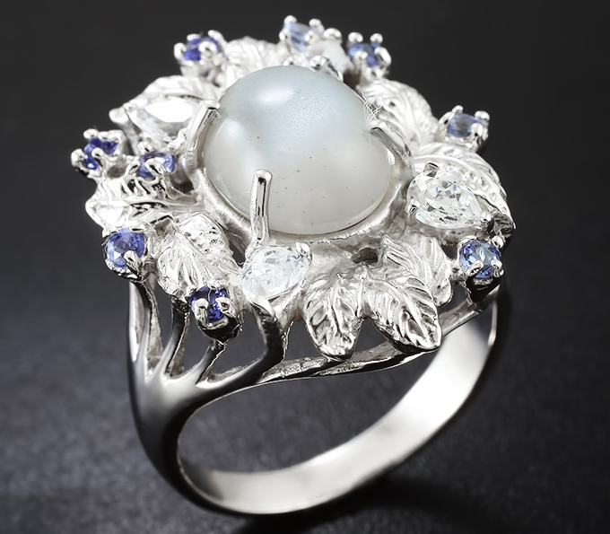 Серебряное Кольцо С Лунным Камнем Купить