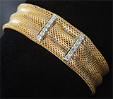 Золотой браслет с бриллиантами и жемчужиной Золото