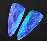 Пара австралийских дублет опалов 15 карат 