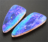 Пара австралийских дублет опалов 15 карат 