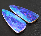 Пара австралийских дублет опалов 15 карат 