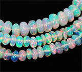 Колье из 180 эфиопских опалов 35+ карат 