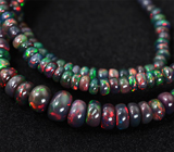 Колье из 184 кристаллический черных опалов 35+ карат 