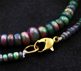 Колье из 184 кристаллический черных опалов 35+ карат 